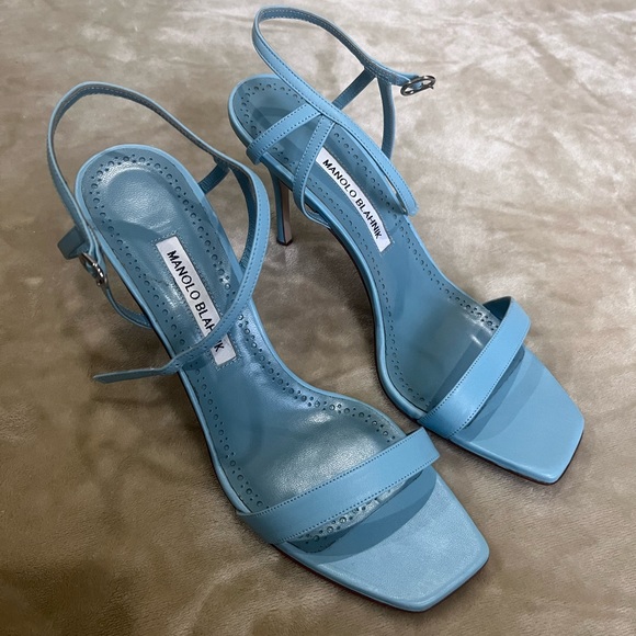 Manolo Blahnik Shoes - Blue square toe manolo blahnik